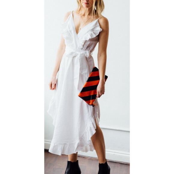 IRO Lemon Midi Dress White Size 10 - Picture 1 of 6